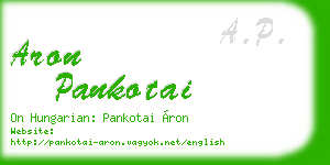 aron pankotai business card